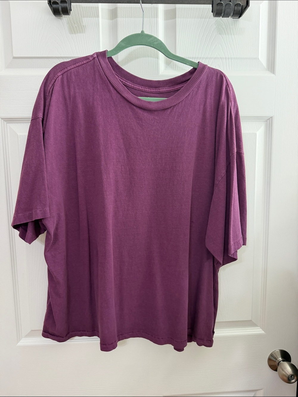 FP Movement by Free People Oversized Crewneck Tee in Plum